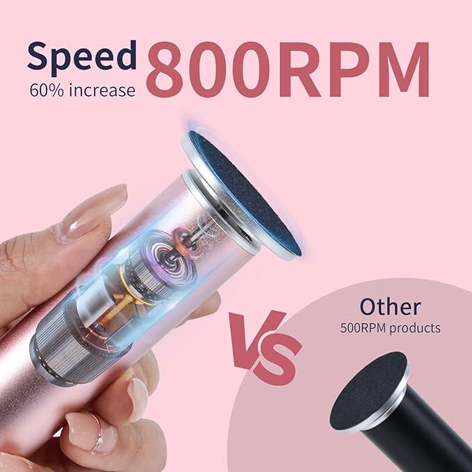 Grace Beauty Electric Foot Callus Remover – USB Rechargeable · 2Speed